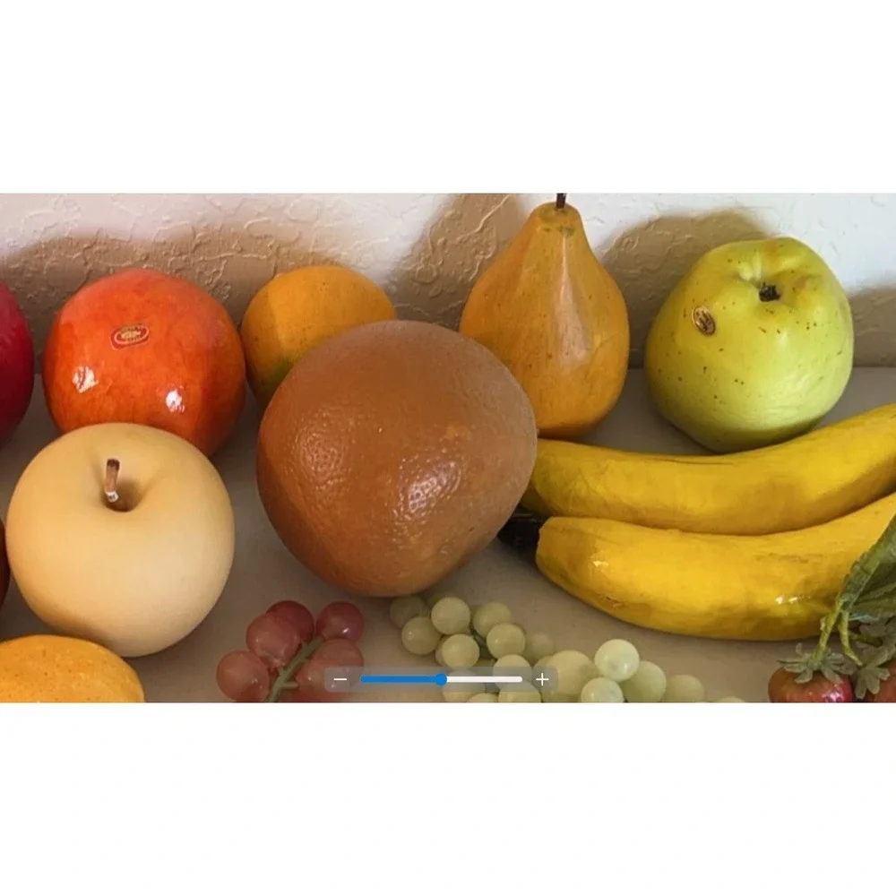 27 Piece Mix of Plastic and Wooden Fruits